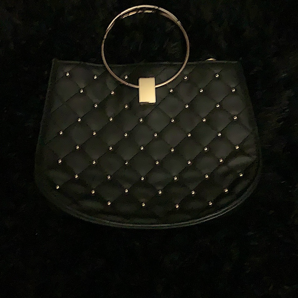Black leather purse